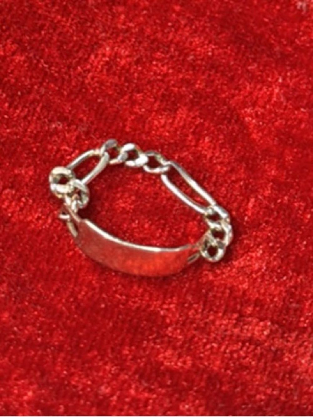 10k Gold Figaro Link Ring, Womens size 6